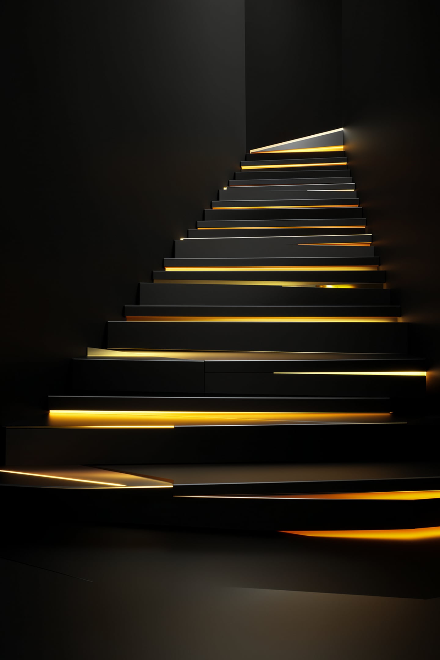 Gold-lit steps: the phased implementation order for customer service AI in a small business