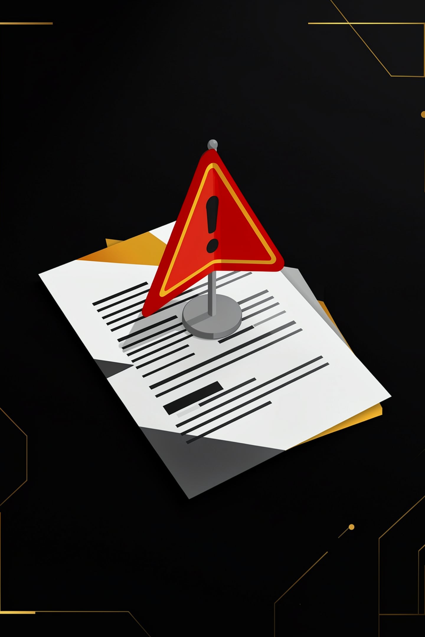 Red warning flag planted on an AI consulting proposal document highlighting hidden costs